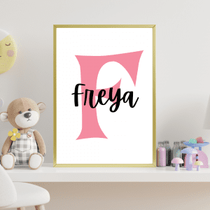 Personalised Initial Wall Print: Custom Nursery Decor