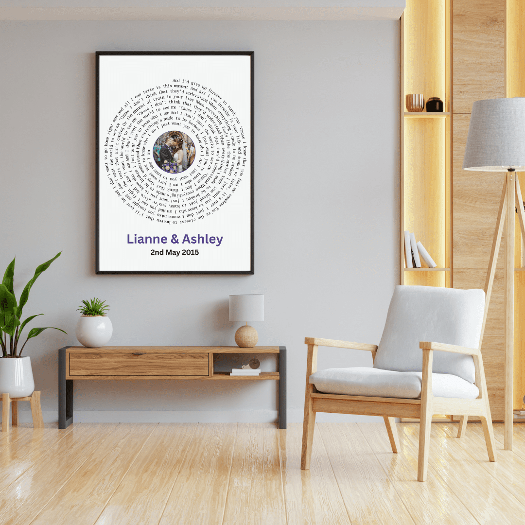 Personalised Poster With Song Lyrics - Image 3