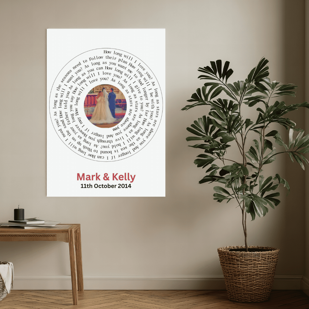 Personalised Poster With Song Lyrics - Image 2
