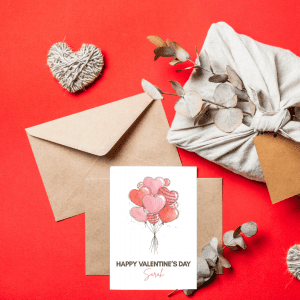 Personalised Valentine’s Day Card for couples, boyfriend and girlfriend, husband and wife, partners etc