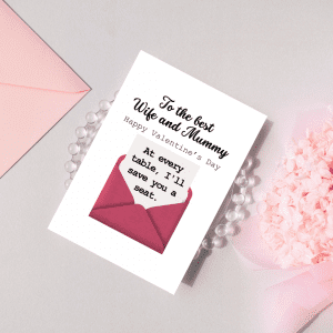 Personalised Note Valentine's Day Card, Romantic Keepsake Gift