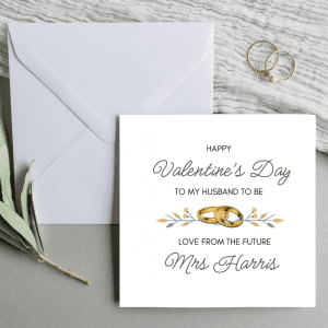 Personalised Valentine’s Day Card for engaged couples, future husband, future wife, Husband-to-Be, Bride-to-Be
