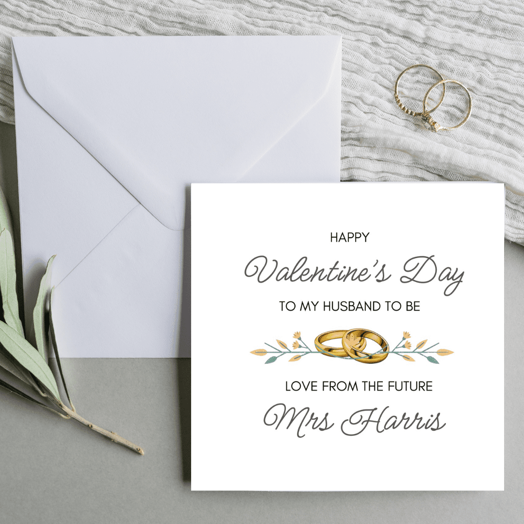 Personalised Valentine’s Day Card for engaged couples, future husband, future wife, Husband-to-Be, Bride-to-Be