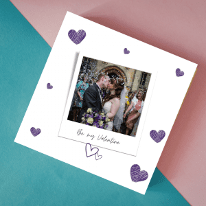 Personalised Photo Love Heart Valentine's Day Card | For couples, husband, wife, girlfriend, or boyfriend