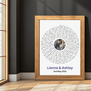 Personalised Poster With Song Lyrics