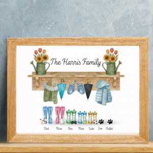 Custom Personalised Welly Boot Print