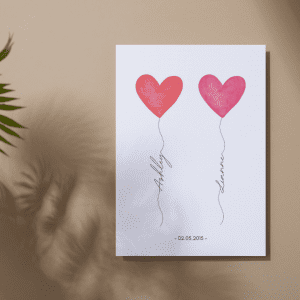 Personalised Balloon Name | Valentine’s Day Card, Romantic Keepsake Gift